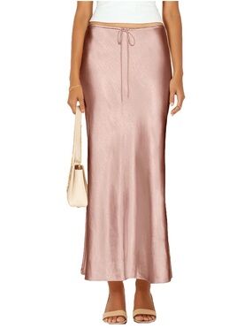 Skrtimory Satin Silk Maxi Skirt – Blush Pink | NWT